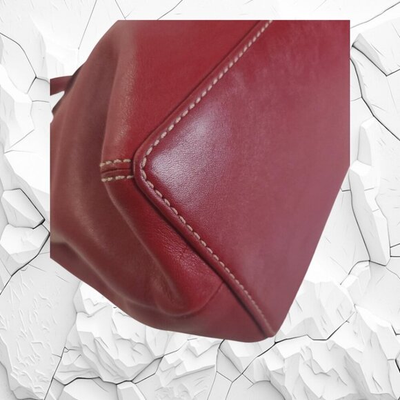 COACH Vintage Legacy Zip Satchel in cherry red. - Picture 12 of 13